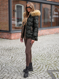 Sieviešu ziemas jaka melna OZONEE JS/5M3337/392