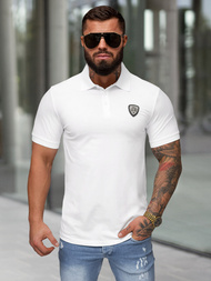 Vīriešu polo krekls balts OZONEE NB/MT3121