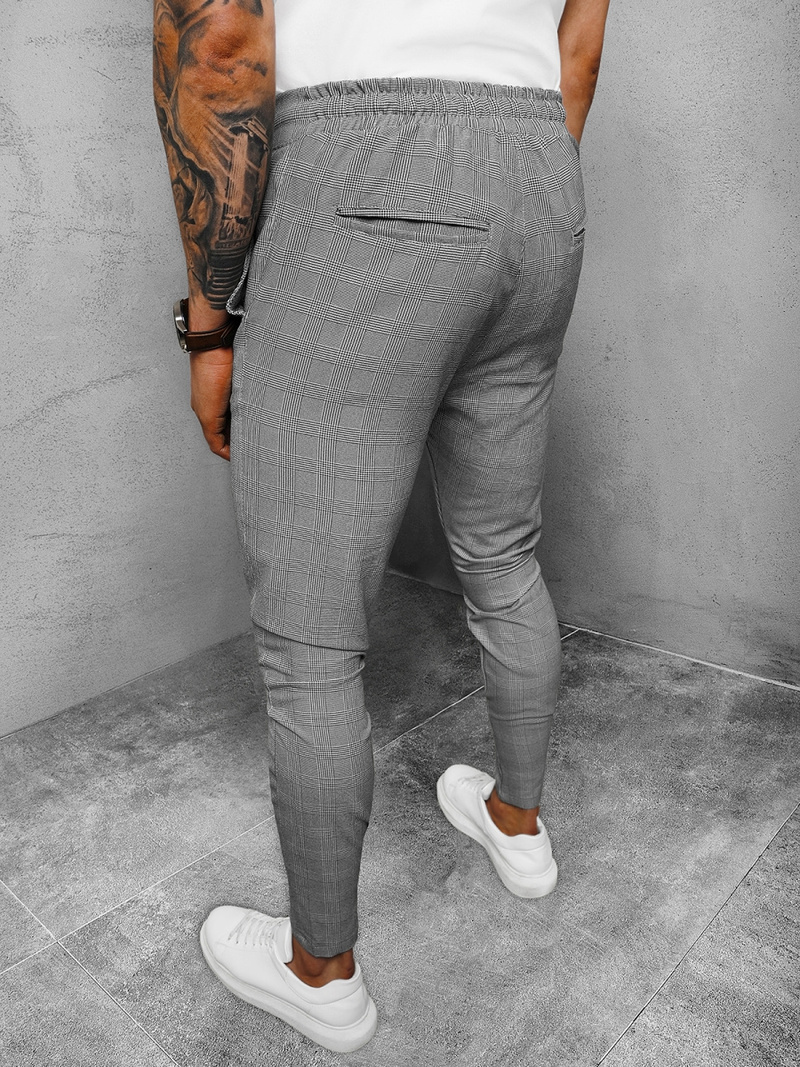 Vīriešu chino bikses pelēki OZONEE DJ/2281/22