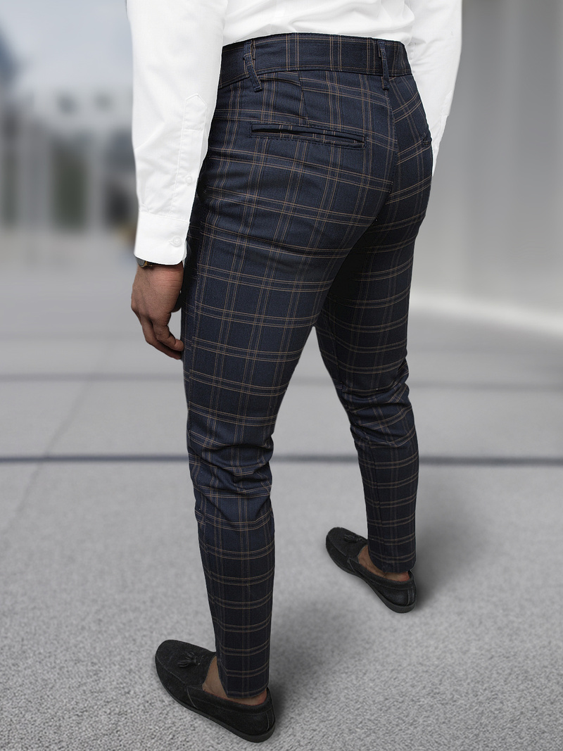 Vīriešu chino bikses tumši zilas OZONEE DJ/5632