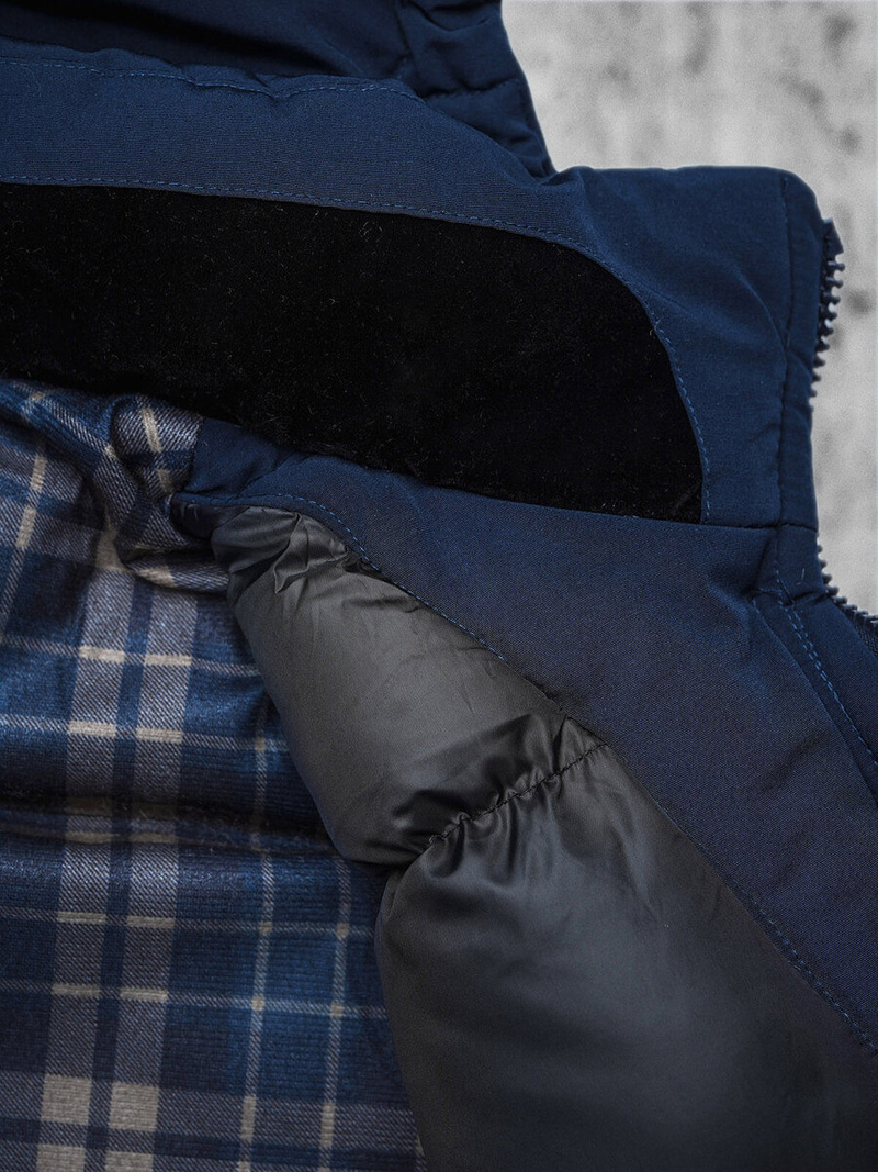 Vīriešu ziemas jaka tumši zila OZONEE JS/5M718/215