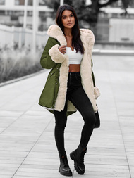 Sieviešu ziemas jaka zaļa OZONEE JS/M763/136Z