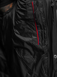 Vīriešu ziemas virsjaka melna OZONEE O/M3202