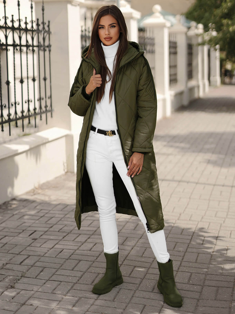 Sieviešu jaka tumši zaļa OZONEE JS/5M3171/136Z