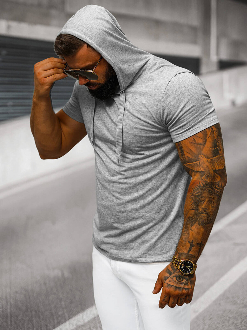 Vīriešu t-krekls pelēks OZONEE JS/8T89/2