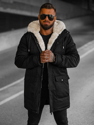 Vīriešu parka melna OZONEE JS/5M120/392Z