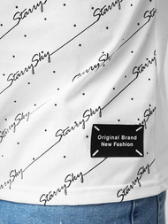 Vīriešu t-krekls balts OZONEE O/QQ1323