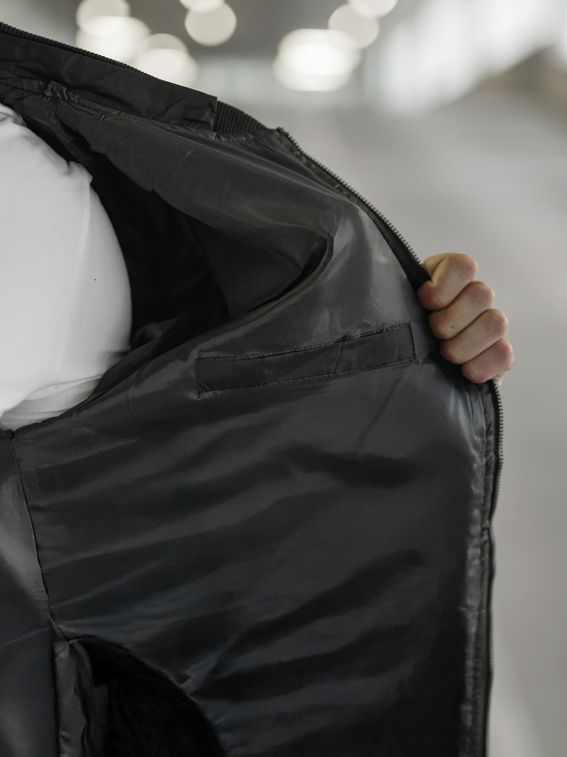 Vīriešu virsjaka melna OZONEE JS/8M986/392Z