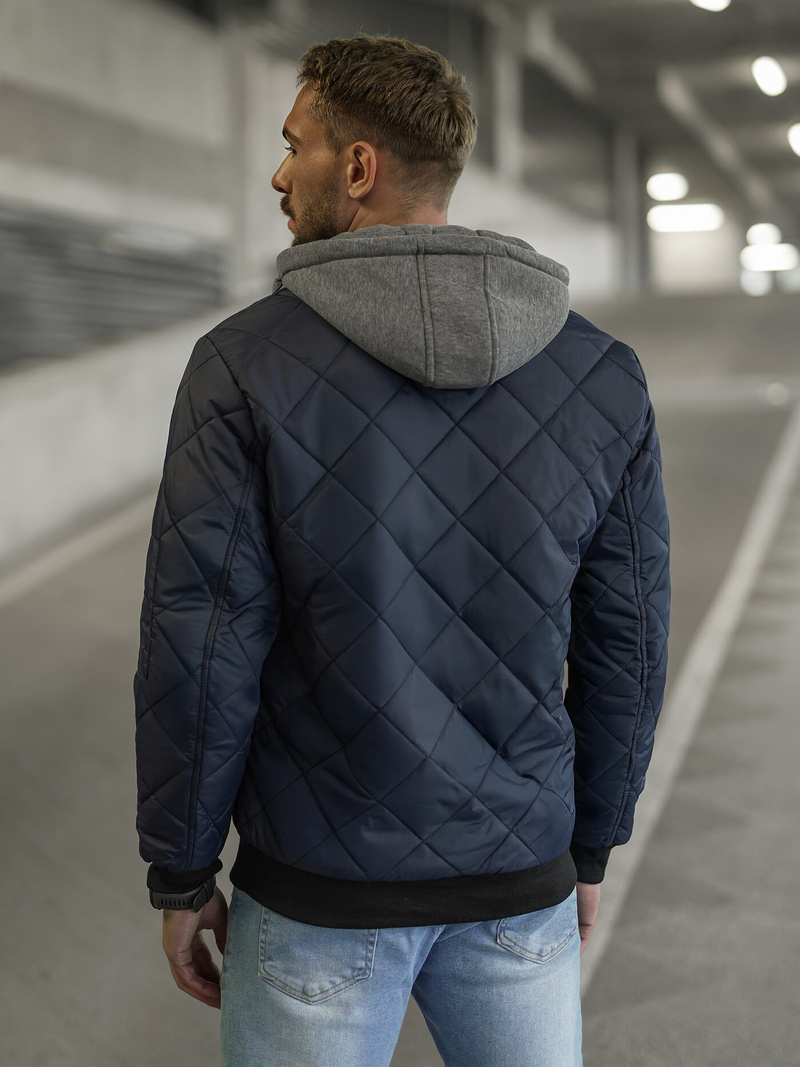 Vīriešu virsjaka tumši zila OZONEE JS/8M986/215Z