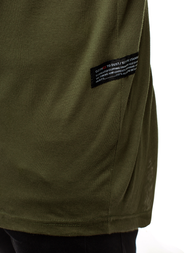 Vīriešu T-krekls ar garām piedurknēm zaļš OZONEE O/1292Z 