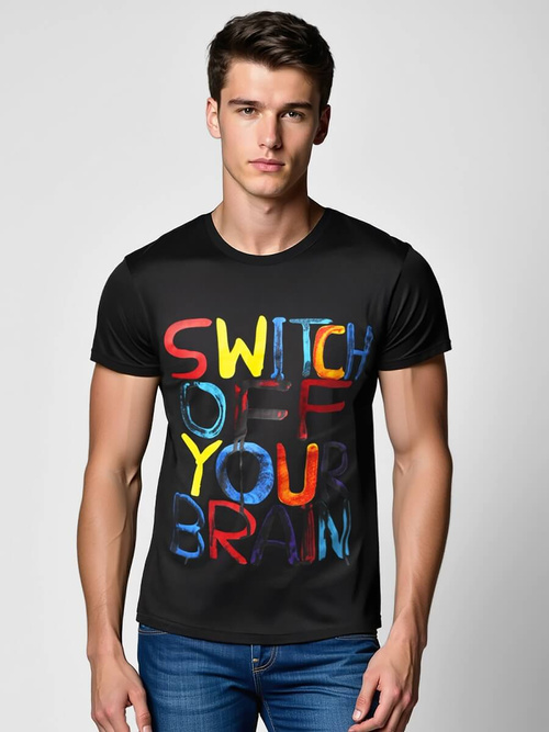 Vīriešu T-krekls Melns OZONEE O/T125/3Z