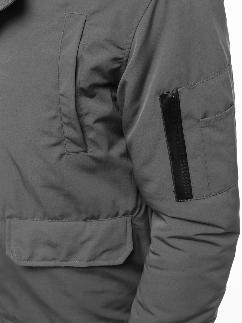 Vīriešu virsjaka pelēka OZONEE JS/2019005