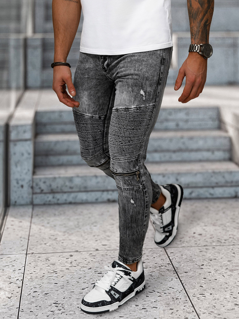 Vīriešu džinsi debesu melni OZONEE NB/MP0069N