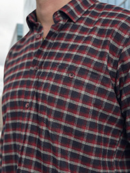 Vīriešu krekls bordosarkana OZONEE V/V176Z