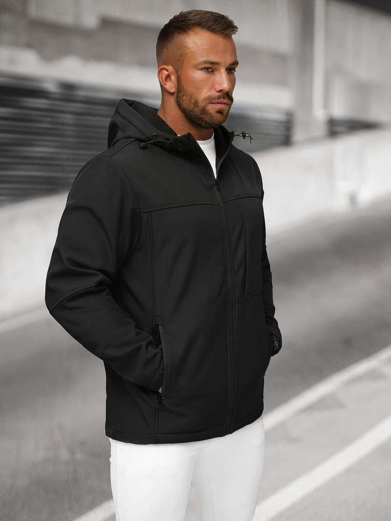 Vīriešu softshell jaka melns OZONEE JS/27B6523/3
