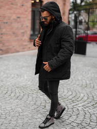 Vīriešu ziemas jaka melna OZONEE JS/5M3223/392