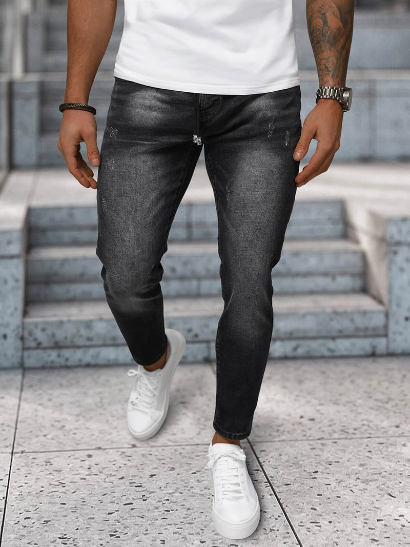 Vīriešu džinsi debesu melni OZONEE NB/MP0063/1N