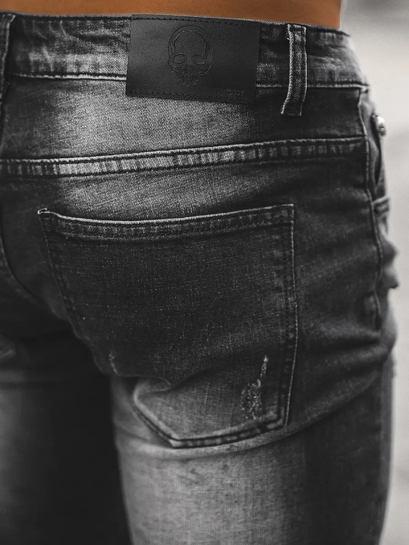 Vīriešu džinsi melni OZONEE NB/MP0126N