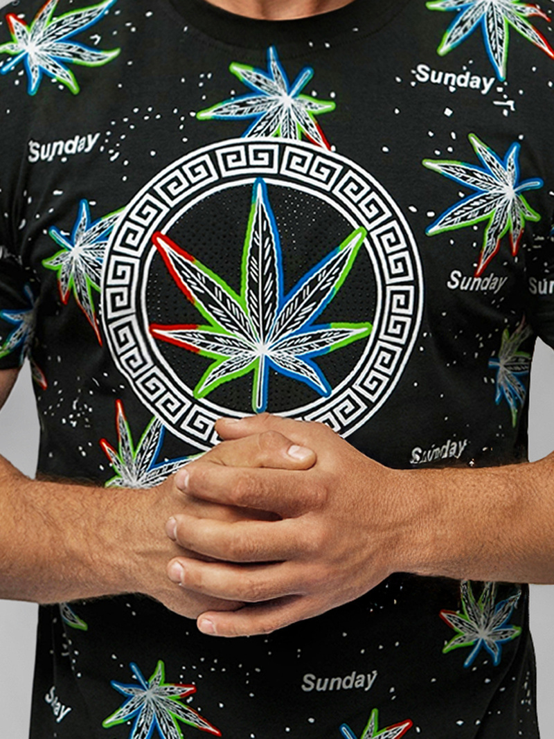 Vīriešu T-krekls Melns OZONEE O/T136/3Z