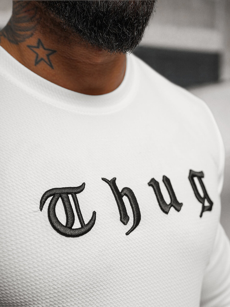 Vīriešu džemperis balts OZONEE O/T6612