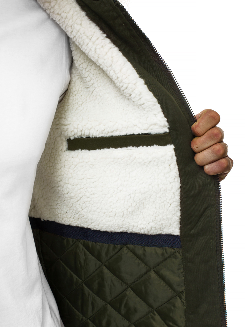 Vīriešu parka virsjaka haki OZONEE JD/390