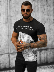 Vīriešu T-krekls Melns OZONEE O/T127/3Z