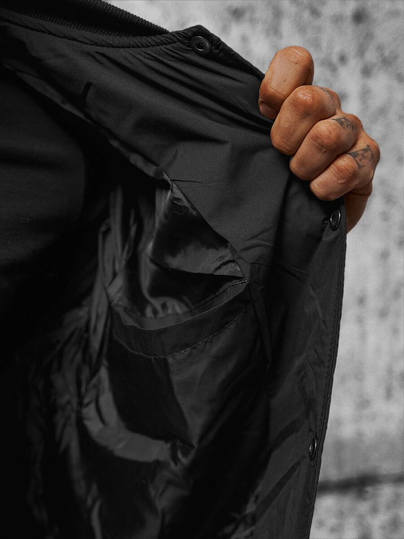 Vīriešu pārejas virsjaka melna OZONEE JS/84M3020/392