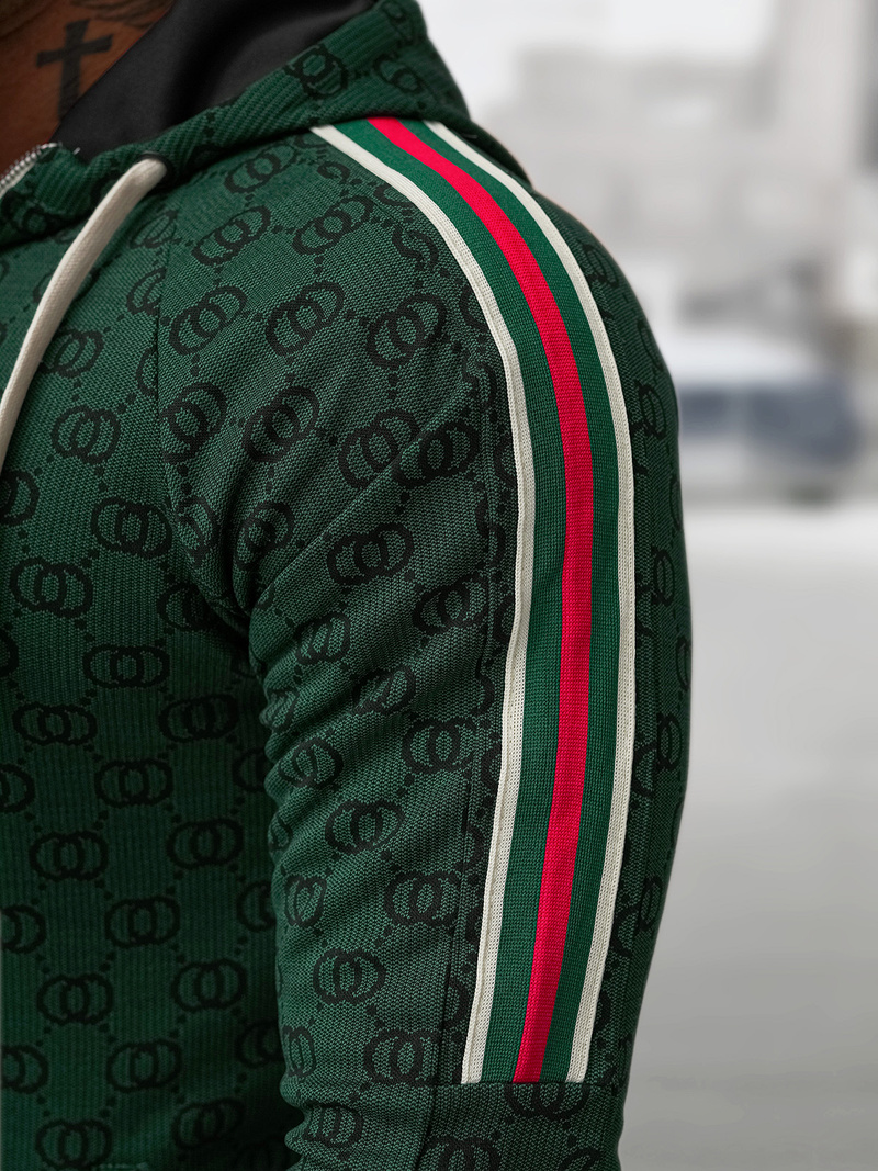 Vīriešu treniņtērps zaļš OZONEE O/FF5111AB