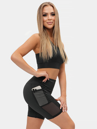 Īsi melni sieviešu legingi OZONEE O/XL008/1Z