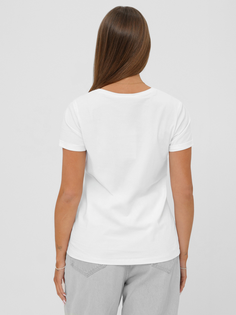 Sieviešu t-krekls balti-smilšu OZONEE JS/YJ77726