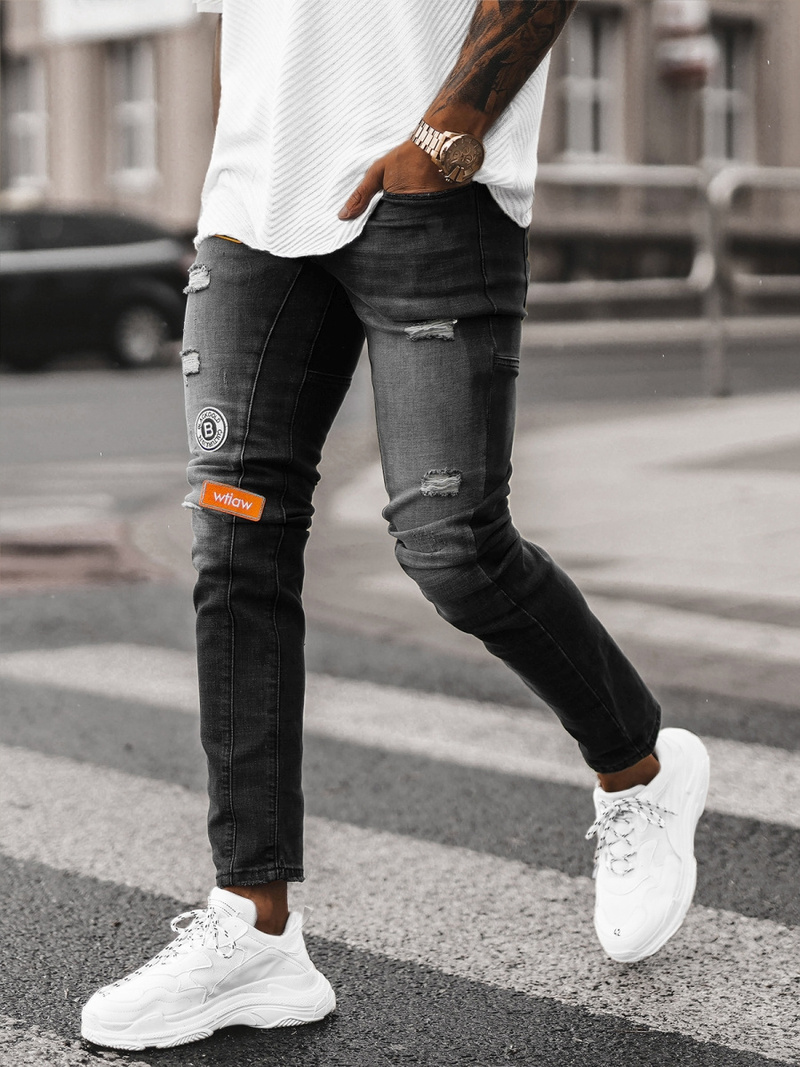 Vīriešu džinsi melni OZONEE NB/MP0047NZ