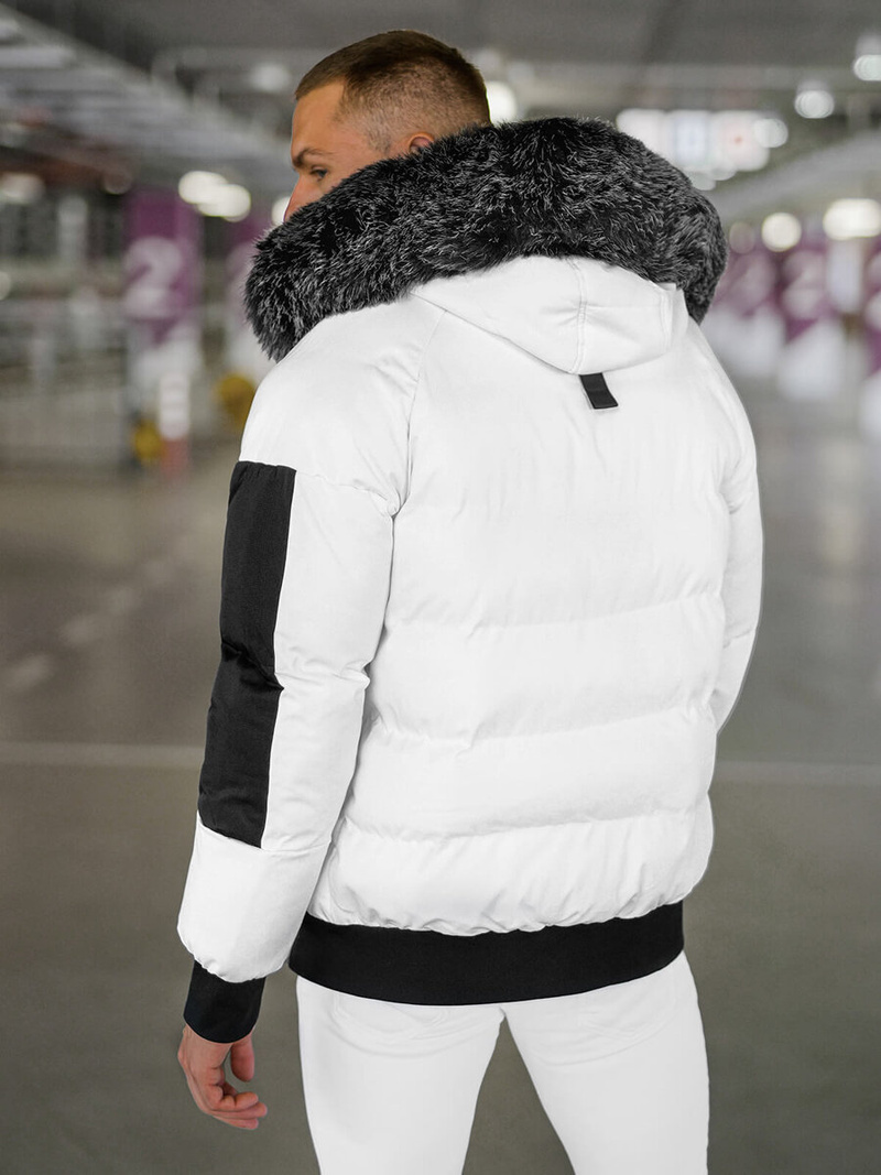 Vīriešu ziemas jaka balta OZONEE O/M798Z