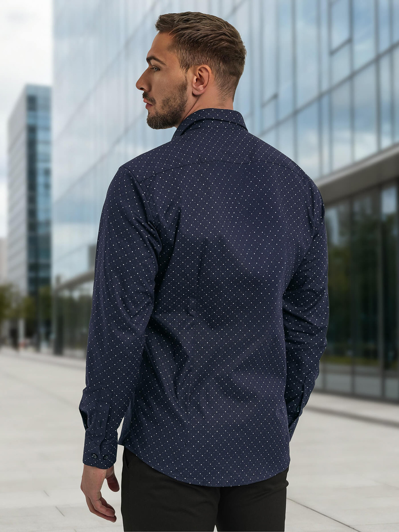 Vīriešu krekls tumši zila OZONEE V/V183