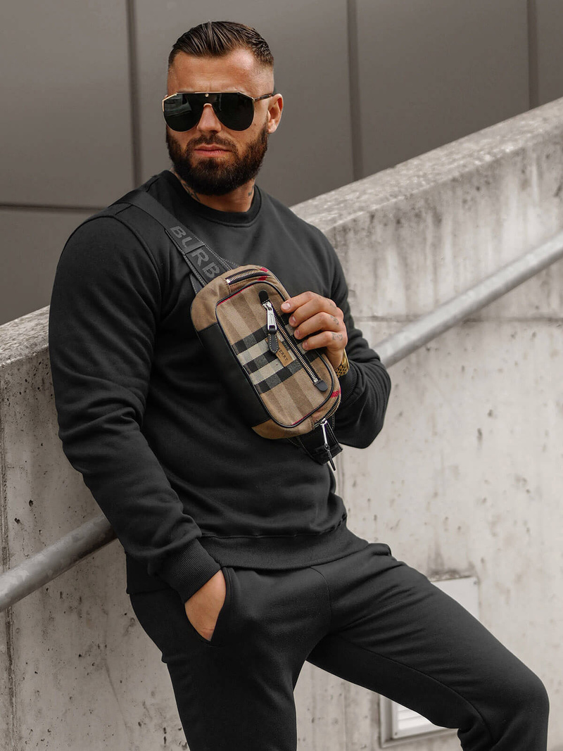 Vīriešu treniņtērps melns OZONEE JS/68C10380/3Z