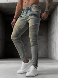 Vīriešu džinsi debesu zili OZONEE O/EM8886