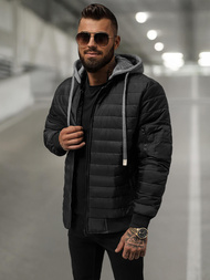 Vīriešu virsjaka melna OZONEE JS/8M985/392