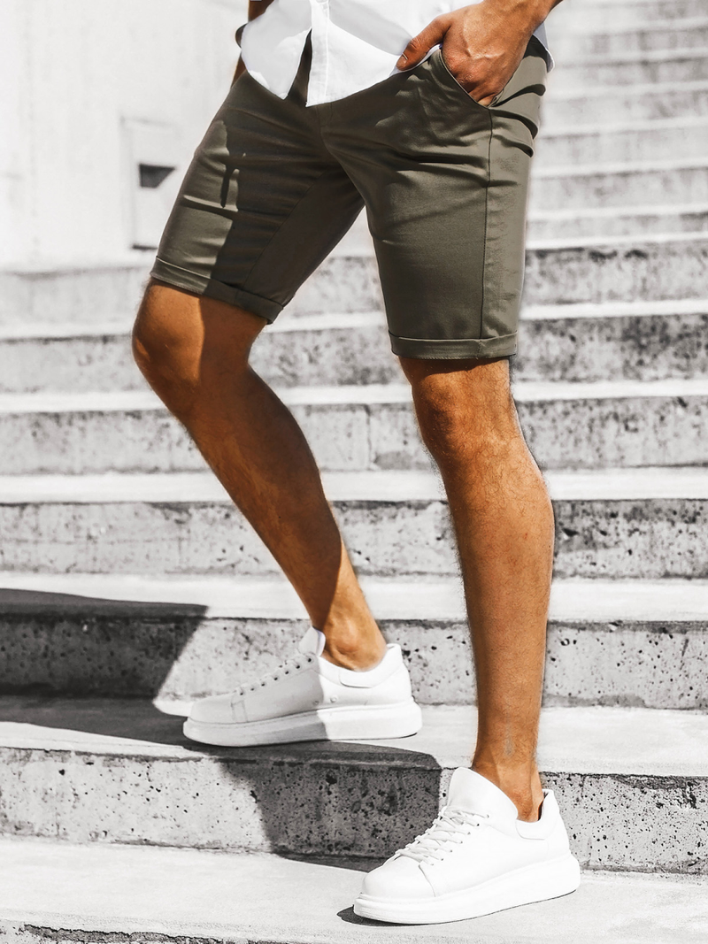 Vīriešu chino šorti grafīta OZONEE DJ/1001