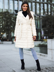 Sieviešu mētelis ekru OZONEE JS/5M3159/254Z