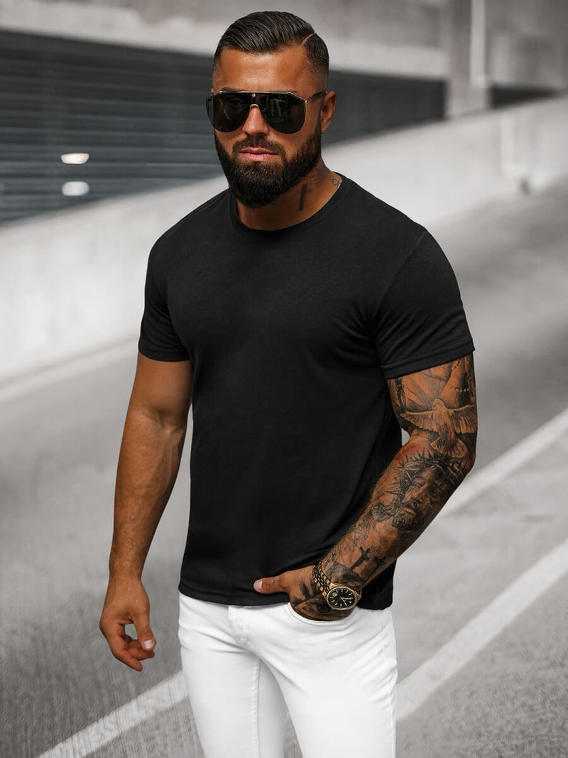 Vīriešu T-krekls Melns OZONEE O/T1277/3