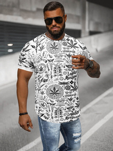 Vīriešu t-krekls balts OZONEE O/P1347