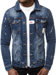 Vīriešu džinsa virsjaka tumši-debesu zila OZONEE G/600