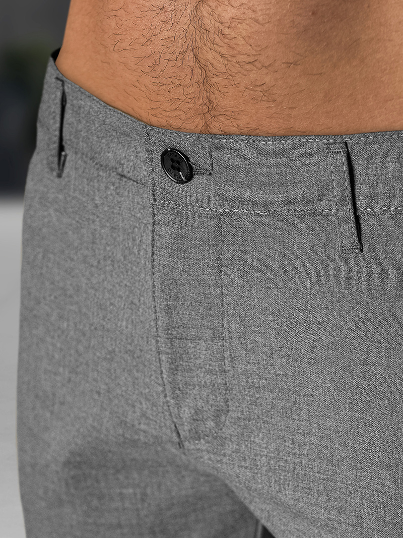 Vīriešu chino šorti tumši-pelēkas OZONEE DJ/4400