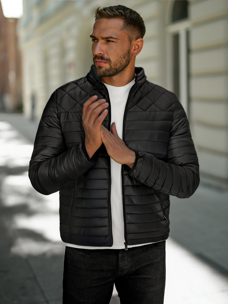 Vīriešu jaka melna OZONEE JS/16M9328/392B