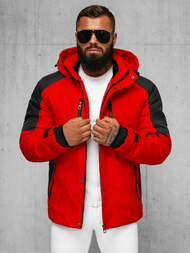 Vīriešu ziemas jaka sarkana OZONEE JS/91M9902/270Z