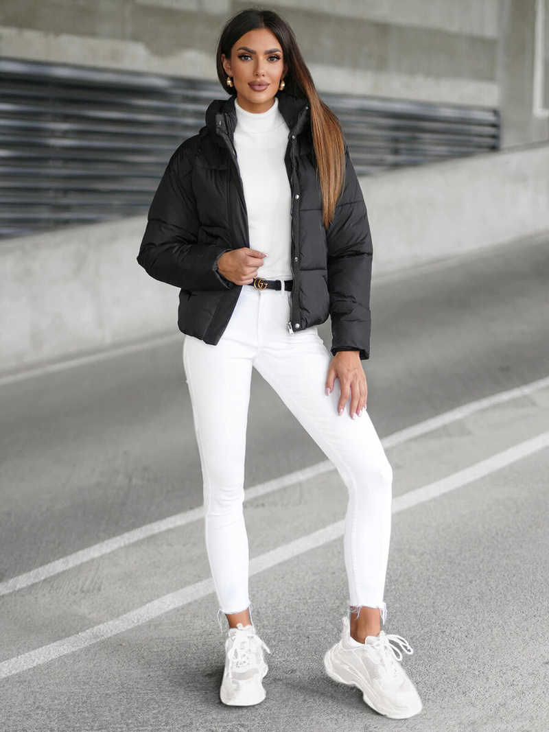 Sieviešu jaka melna OZONEE JS/16M9188/392Z