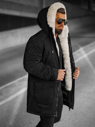 Vīriešu parka melna OZONEE JS/5M120/392Z