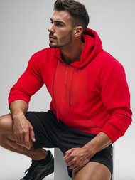 Vīriešu džemperis ar kapuci sarkans OZONEE JS/2008