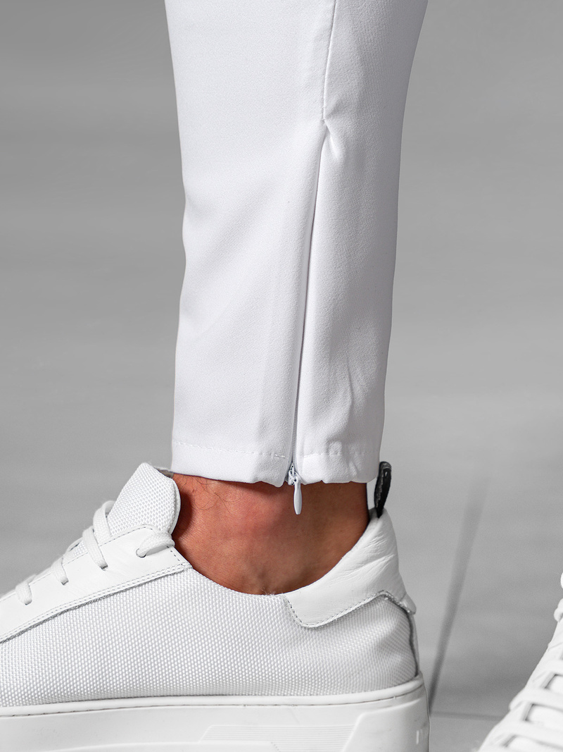 Vīriešu chino bikses baltas OZONEE DJ/3300Z