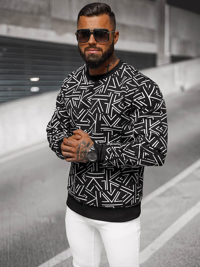 Vīriešu jaka melna OZONEE JS/8B1219/3