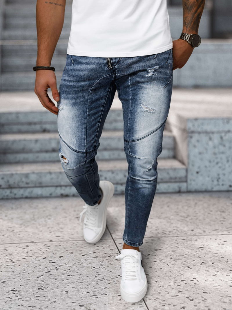 Vīriešu džinsi debesu zili OZONEE NB/MP0045B